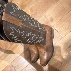Dingo Brown Western Cowboy Boots Embroidered Shaft Pull Straps US 9