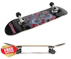 Amrgot Skateboards for Beginners,31 * 8 inches Complete Skateboards for Kids,…