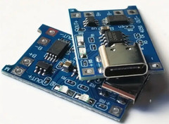 USB Type-C Lithium Li-ion 18650 Battery Charger Circuit Board Module, TP4056 1A