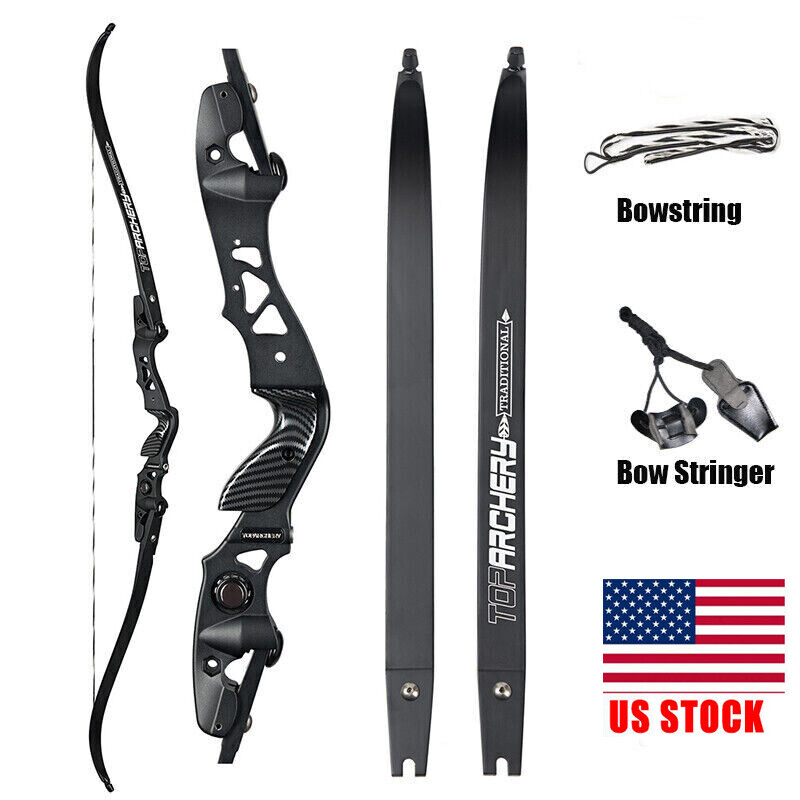 62″ Archery ILF Recurve Bow 25-60lbs for Adult Hunting & Competition Athletic