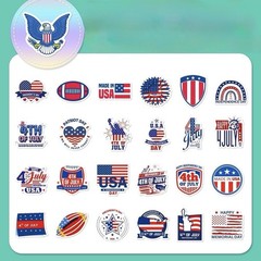30Pcs Random Patriotic 4th of July American Independence Memorial Day Sticker