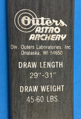 VTG OUTERS ASTRO BLAZER COMPOUND BOW RH ARCHERY PARTS UNASSEMBLED 45-60# EXC 29”