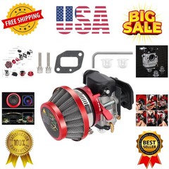 15mm Carburetor Upgrade Kit Air Filter Set Compatible with 2 Stroke 43cc 47cc…