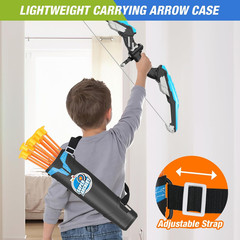 2 Pack Bow and Arrow for Kids, LED Light up Archery Set with 24 Suction Cup Arro
