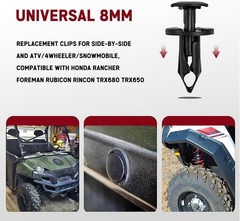 200Pcs Polaris Push Pins, UTV Nylon Fender Clips & Body Rivets with Tool, Com…