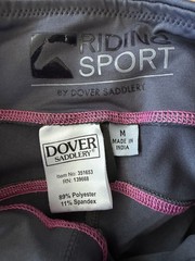Dover Saddlery horseback Riding Sport Ladies’ Full-Seat Tech Tight gray pink M