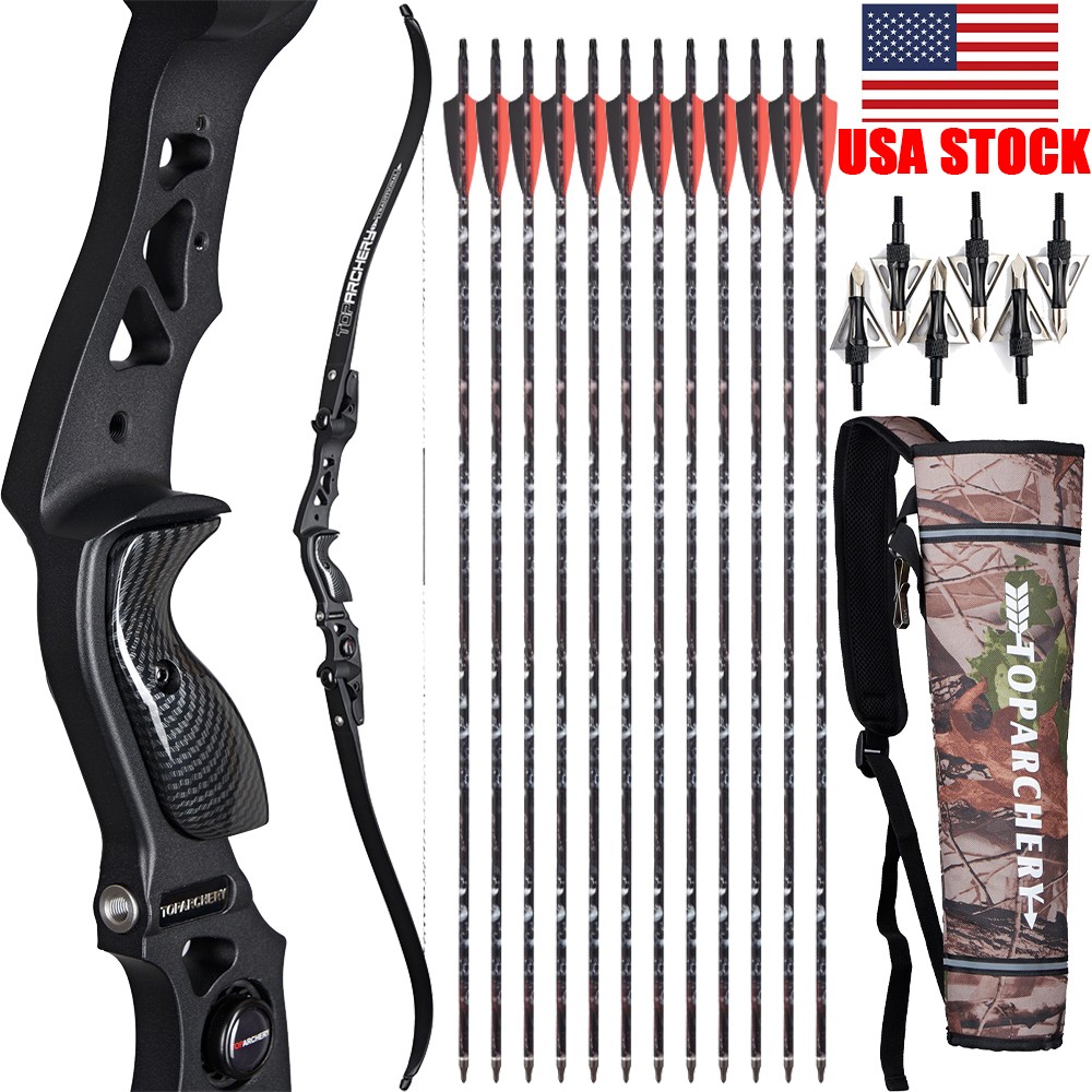 62″ ILF Takedown Recurve Bow 25-60lbs Archery Bow Arrows Hunting Shoot Target RH