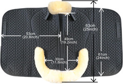 Dressage Saddle Pad, English Saddle Pad with Sheepskin Trim, Lambskin