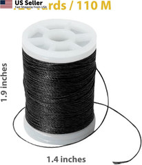 KESHES Archery Bowstring Serving Thread Jig – 120 Yards/110 M 3 inches, Black
