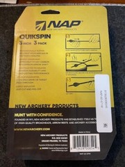 NAP Quikspin Quikfletch 3 Inch 3 Pack Orange (NAP-60-671W)