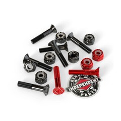 Independent Skateboard Hardware 7/8″ Phillips Black/Red – 8 Nuts/Mounting Bolts