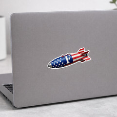 STICKER F JDAM America flag vinyl laminated glossy USA epic fury freedom