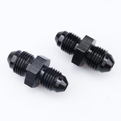 -4 AN to -3 AN Male Flare Reducer Coupler Union 4AN to 3AN – 2PCS Black