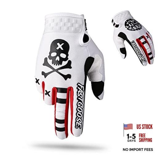 Large White Motorcycle Gloves – Large for Motocross, ATV & Off-Road Motorcycles