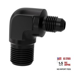 4AN to 3/8″ NPT 90 Degree Aluminium Male Fitting Adapter () YZSTL-4AN-3/8NPT-90