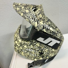 JT Paintball Mask Skull Graphic Vented Full Face Goggles Adjustable Strap