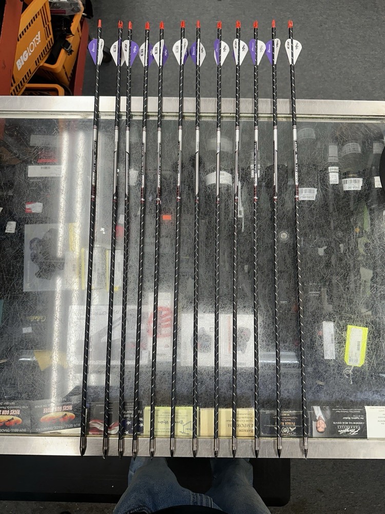 Easton FMJ 5mm Black 510 Grain Total Weight 29.75” Arrow Bundle 12 Used Good!