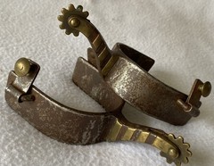 Bob BLACKWOOD Handmande Brass Mounted Men’s 1-1/4″ WIDE Band Working Ranch SPURS