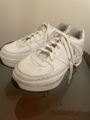 Agloat Retractable Roller Skate Shoes Women’s 9.5 Men’s 8 White Wheeled Sneakers