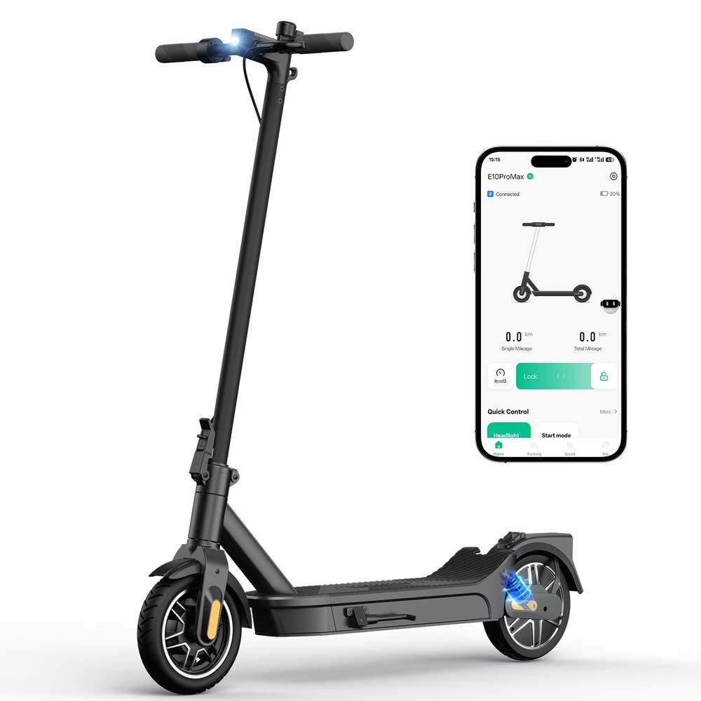 Electric Scooter Adults 10in Pneumatic Tires 500W Motor 19 Miles Range UL2272