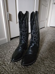 Black Justin Western Cowboy Boots Size 8.5 D Style Code 1409