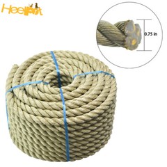 3/4 Inch × 100 Feet 3 Strand Twisted Rope PP Manila Rope Wear Resistant