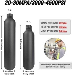 4500Psi Aluminum Air Bottle, 30 Mpa Explosion-Proof Aeronautic PCP Cylinder, …