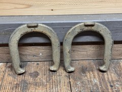 Vintage Pair of Champ Horseshoes Gold Glitter Approximately 2 Pounds Yard Game