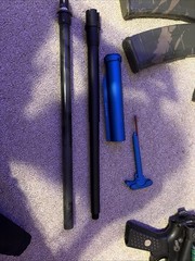 AIRSOFT Lot Two Guns One Aeg Calico Jack Modded, And One Gas Rifle Knights Arm.