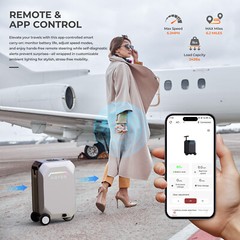 Multicolor 31L Smart Rideable Suitcase 20» Electric Luggage Scooter Lightweight