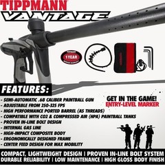 Maddog Tippmann Vantage Bronze CO2 Paintball Gun Marker Starter Package