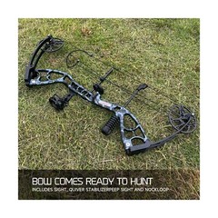 Lanneret P10 Compound Bow and Archery Sets，0-70 lbs. Black