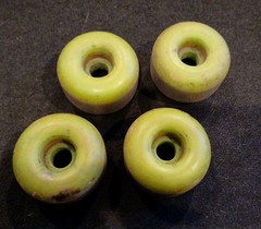 97A Conspiracy Skateboard Wheels Pushead 60 mm x 36 mm Green Vtg Genuine Pushead