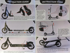 Foldable Kick Scooter 8″ Big Wheels Scooter work load 220LBS for Kids 6 up Teens