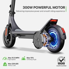 350W Adult Electric Scooter 30KM Long Range Folding E-Scooter Commuter 24KM/H