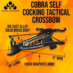 Cobra System 80lb Hunting Powerful Self-Cocking Tactical Crossbow with Bolts
