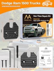 Sun Visor Repair Kit for RAM 1500 2019-2023 | Aluminum Alloy Clip 1 Piece Pack