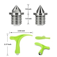1/8 Inch Track Spikes 120 Pcs 3.2mm Alloy Steel Shoe Spikes Replacements and
