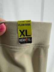 Kerrits Women’s Tan Flow Rise Knee Patch Equestrian Performance Tights XL NEW