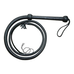 Genuine Cow Leather 04 Feet Long 12 Plaits Weaving Bull Whip Heavy Duty Whip