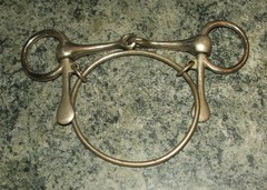 Stainless Steel Used 5 inch Snaffle Ring Bit with half cheek