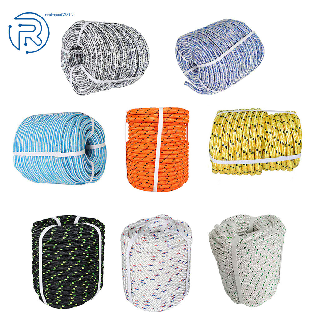 3/8 & 1/2 & 5/8 & 3/4»×200ft Arborist Bull Rope Tree Rigging Line Utility Rope