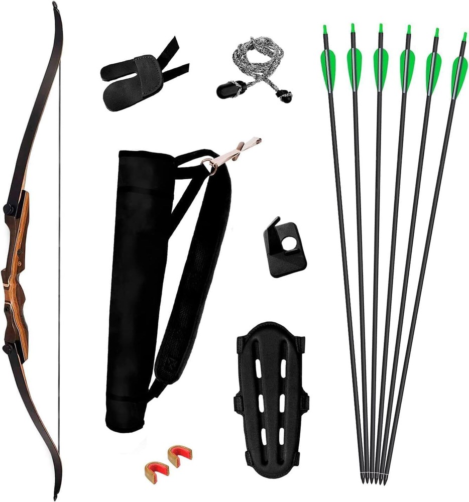 Samick Sage Takedown 62″ Hunting Recurve Bow & Arrow 25-60lb Weight Right & Left