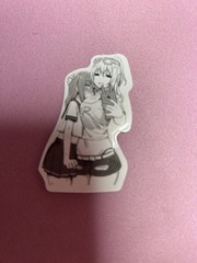 black and white waifu lewd stickers #4
