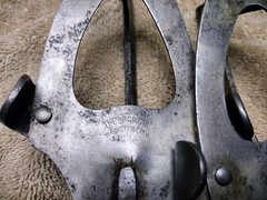 The Brownie 1800s steel bladed Ice Skates Most popular skates of period. 10-1/2