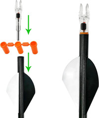12 Pack X Lighted Nocks Universal Fit for Arrows with ID .204/.233/.244/.246 Lig