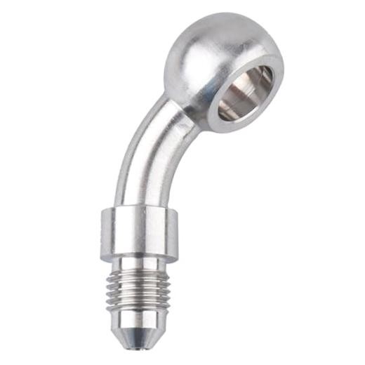 45 Degree Stainless Steel 3AN Male to0mm M0 Banjo Brake Hose 45 degree 1