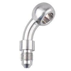45 Degree Stainless Steel 3AN Male to0mm M0 Banjo Brake Hose 45 degree 1