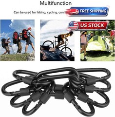 10Pack 3 Inch Locking Carabiner Clips D Ring Spring Snap Keychain Hook for Leash