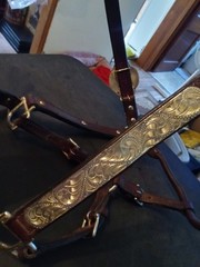 used horse show halter silver
